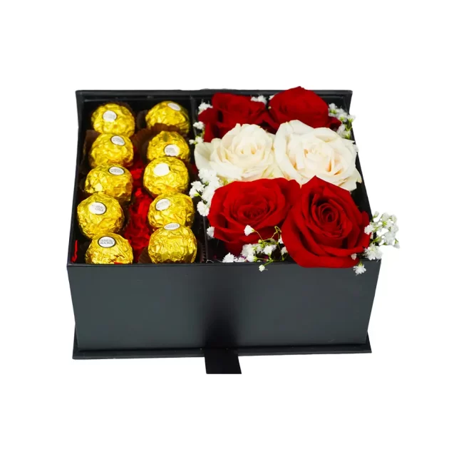 Classic Half & Half Black Square Box - Image 2