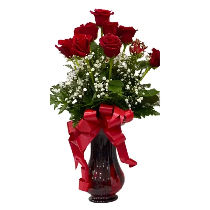 12 Red Roses Arranged
